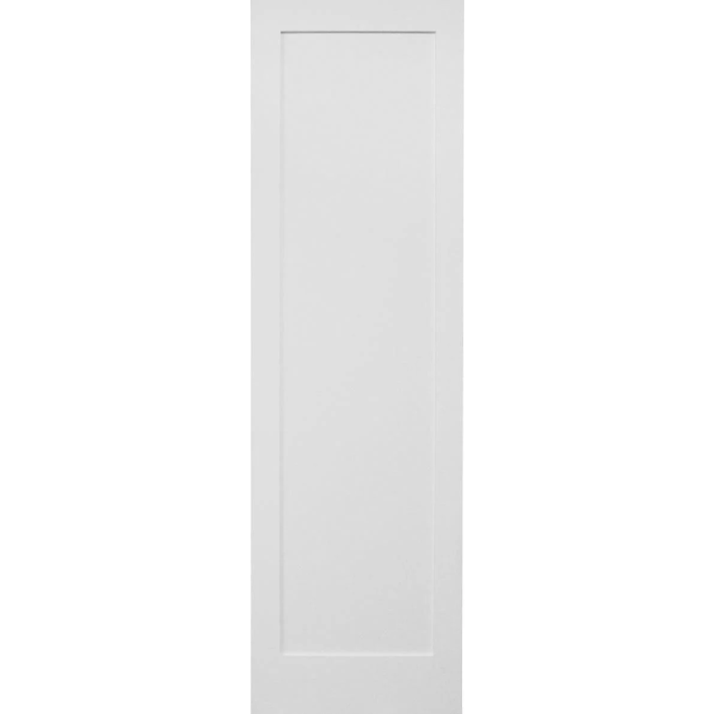 36 in x 96 in White Shaker 1-Panel Solid Core Primed MDF Interior Door Slab